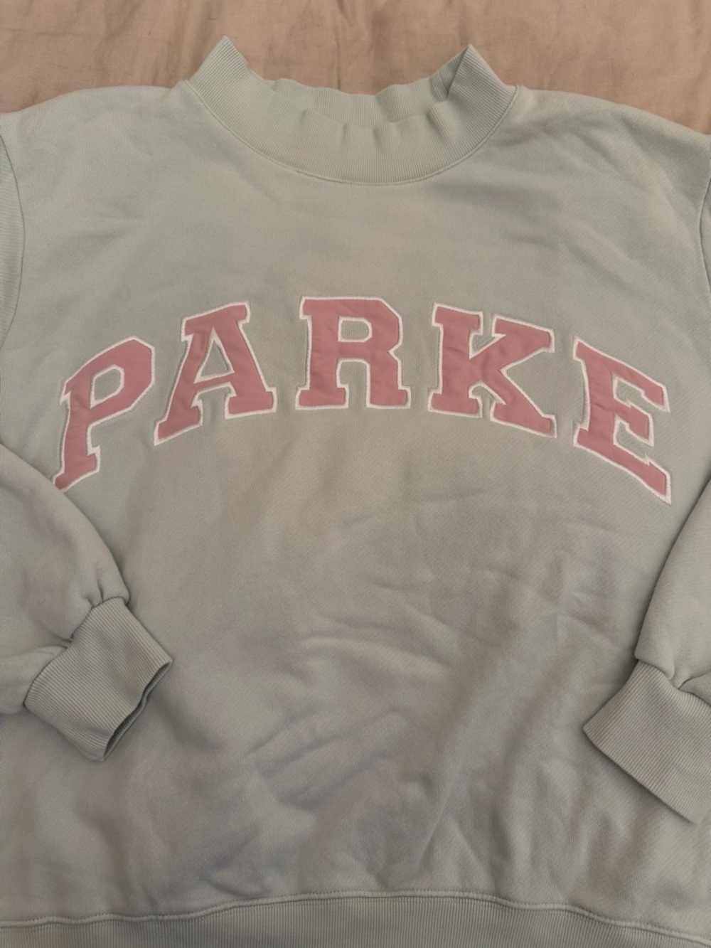 PARKE Birthday Varsity Mockneck in Something blue + sprinkle